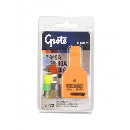 Mini Fuse Assortment and Tester, PK9 MPN:82-ANM-8T