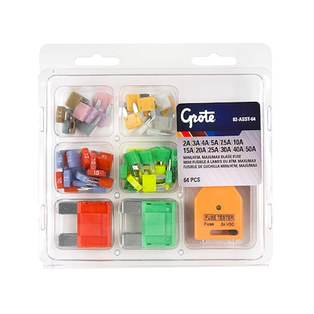 Mini and Maxi Fuse Assortment, PK64 MPN:82-ASST-64