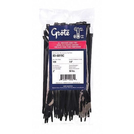 Standard Tie, Black, 7.6