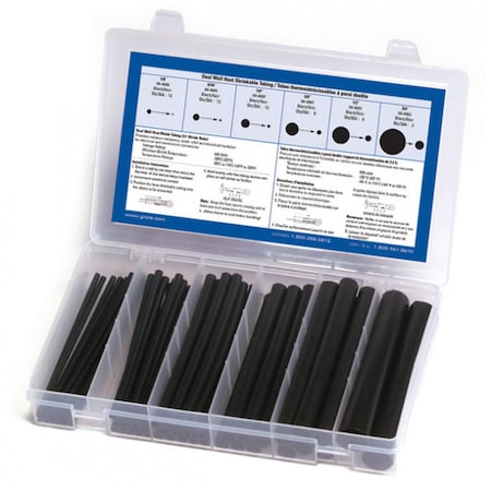 Shrink Tubing Kit, Dual Wall, Black, PK50 MPN:83-6502