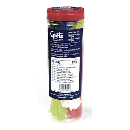 Cable Tie Assortment, PK1000 MPN:83-6600