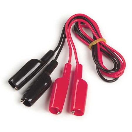 Alligator Clip with Lead, Black; Red, PK2 MPN:84-9613