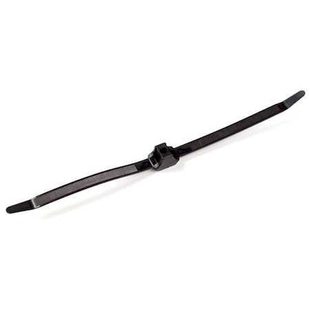 Dual Clamp Tie, Blk, 19-1/8