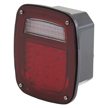 Stop/Turn/Tail Light, Square, Red, 5-3/4
