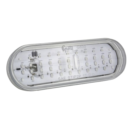 Stop/Turn/Tail Light, Oval, Yellow, 6-1/2