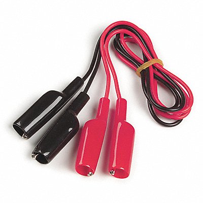 Alligator Clip with Lead Black Red PK2 MPN:84-9613