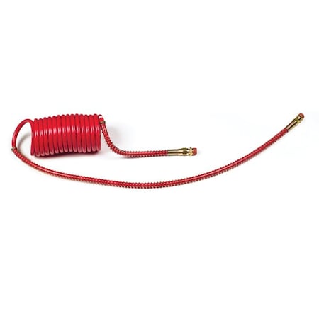 Coiled Air 15 ft. Red Single, 12