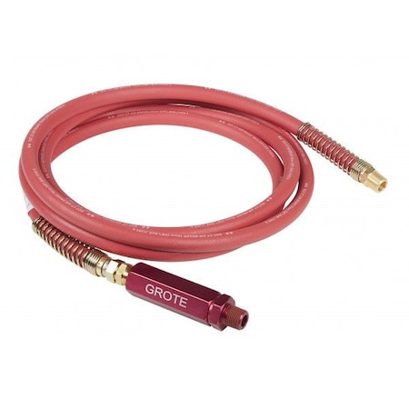 Rubber Air Hose 12 ft., Red, Red Anodized MPN:81-0112-RGR