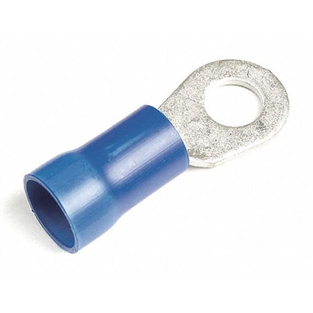 Ring Terminal, 1/2 in Stud Size, 6 AWG, 600 V, Vinyl Insulated, 25 PK MPN:84-2909