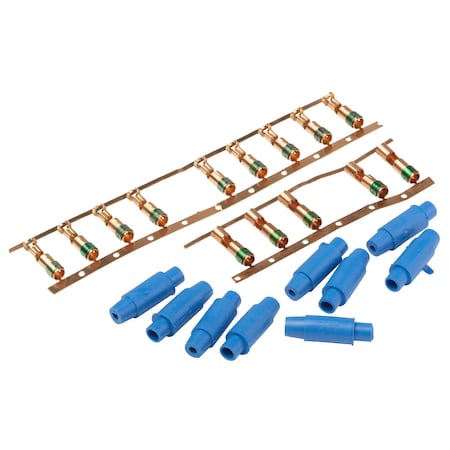 Wire Terminal Kit, 8 AWG, Bare Insulated, Assorted, Crimp Termination Only MPN:99510