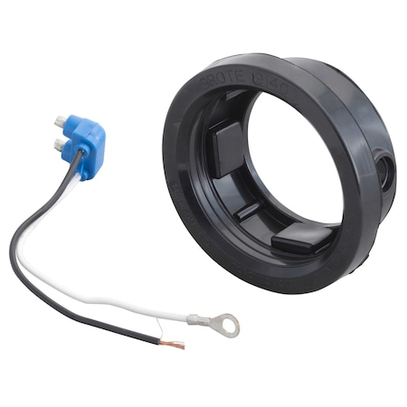 Grommet, Oblong, Black, PVC, Style 1 MPN:94010
