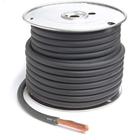 Welding Cable, Black, 4Ga, 100 ft. Spool MPN:82-5735