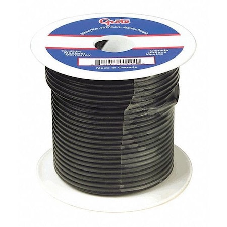 Primary Wire, GPT, 20 AWG, Copper, Black, PVC Jacket, Stranded MPN:87-2012