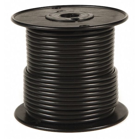 Primary Wire, GPT, 10 AWG, 1C C, Black, PVC, Stranded, 60V, 100 ft. MPN:87-5002