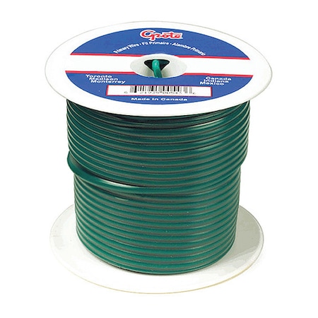 Primary Wire, GPT, 10 AWG, Copper, Green, PVC Jacket, Stranded MPN:87-5006