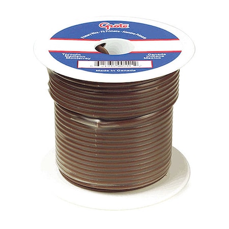 Primary Wire, GPT, 14 AWG, Copper, Brown, PVC Jacket, Stranded MPN:87-7001