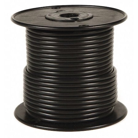 Primary Wire, GPT, 14 AWG, 1C C, Black, PVC, Stranded, 60V, 100 ft. MPN:87-7002
