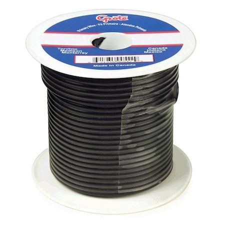 Primary Wire, GPT, 16 AWG, Copper, Black, PVC Jacket, Stranded MPN:87-8002
