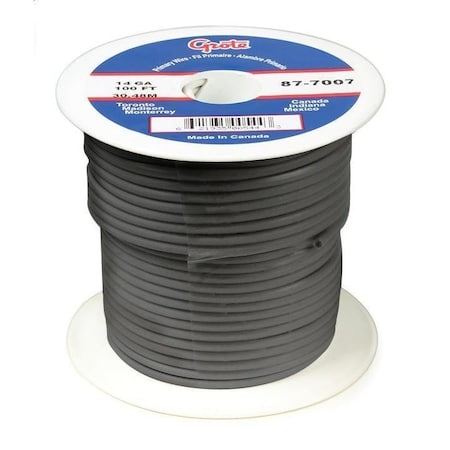 Primary Wire, GPT, 16 AWG, Copper, Gray, PVC Jacket, Stranded MPN:87-8003
