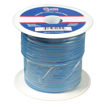 Primary Wire, GPT, 16 AWG, Copper, Blue, PVC Jacket, Stranded MPN:87-8010