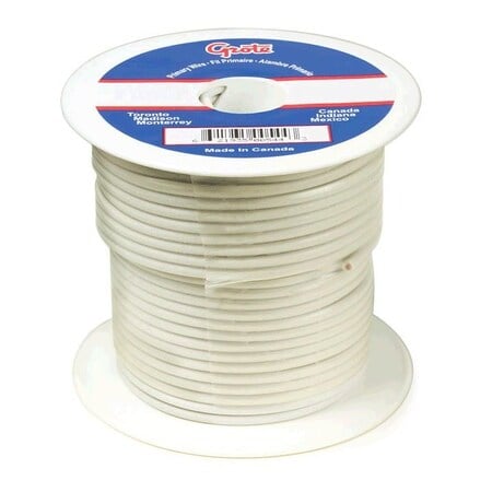 Primary Wire, GPT, 10 AWG, Copper, White, PVC Jacket, Stranded MPN:88-5007