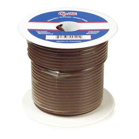 Primary Wire, GPT, 14 AWG, Copper, Brown, PVC Jacket, Stranded MPN:88-7001