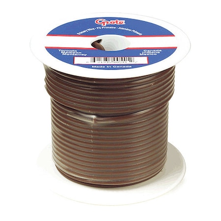 Primary Wire, GPT, 16 AWG, Copper, Brown, PVC Jacket, Stranded MPN:88-8001