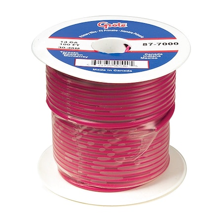 Primary Wire, GPT, 18 AWG, Copper, Red, PVC Jacket, Stranded MPN:89-9000
