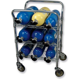 SCBA Mobile Bottle Cart Multi Purpose Mobile Bottle Cart Chrome MBR-MP