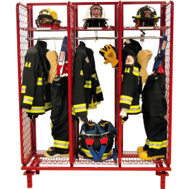 Red Rack™ Gear Storage Rack Locker 3 Sections 63-1/4