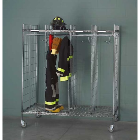 Double Sided Mobile Ready Rack, Chrome, 36 in D, 74 in H MPN:MDS-8/18