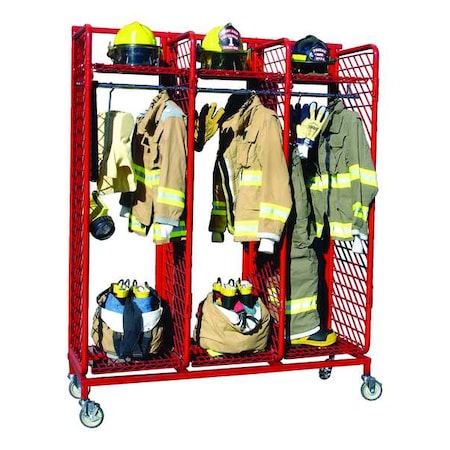 Mobile Red Rack, Red, 40 in D, 79 in H MPN:RMDS-6/20