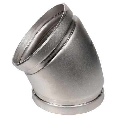 45° Long Radius Elbow, 304 Stainless Steel, Grooved, 2 1/2 in x 2 1/2 in, Schedule 10 MPN:1330006750
