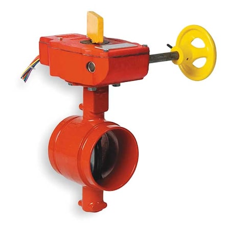 Butterfly Valve, Grooved, 4 In, Iron MPN:7005015065