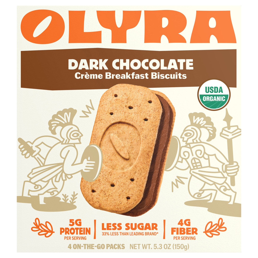 Olyra Breakfast Biscuit On The Go Packs, Creme Dark Chocolate, 5.3 Oz, Total Qty 6 MPN:233