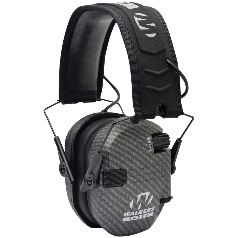 Walkers Game Ear Razor Electronic Muff, 6-3/8in x 6-1/2 x 3-1/16in, Carbon MPN:GWP-RSEM-CARB