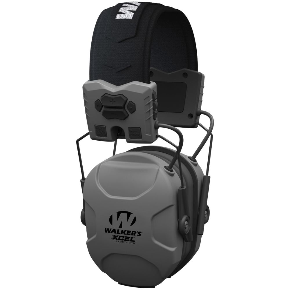 Walkers Game Ear XCEL 500BT Digital Electronic Muff With Voice Clarity And Bluetooth, 6-1/16in x 6-15/16 x 3-3/4, Gray MPN:GWP-XSEM-BT