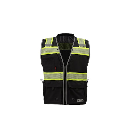 ONYX Surveyors Safety Vest, Black, 2XL MPN:1513-2XL