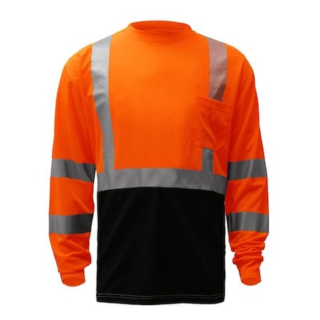 Hi-Vis Short Sleeve T-Shirt, 100% Polyester Birdseye, Orange, XLT MPN:5002-TALL XL