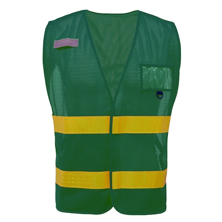 Hi-Vis Two Tone Short Sleeve Shirt, 100% Polyester Birdseye, Lime, LT MPN:5111-TALL LG