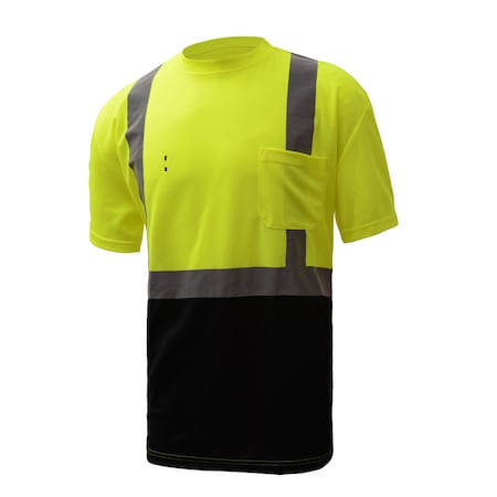 Hi-Vis Long Sleeve T-Shirt, 100% Polyester Birdseye, Orange, M MPN:5114-MD