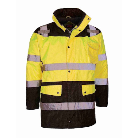 Hi-Vis Long Sleeve Safety Shirt, 100% Polyester Birdseye, Orange, 3XLT MPN:5504-TALL 3XL