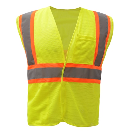 Hi-Vis Hoodie Sweatshirt, 100% Polyester Fleece, Lime, L MPN:7001-LG