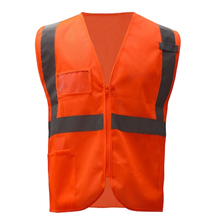 Hi-Vis Hoodie Sweatshirt, 100% Polyester Fleece, Orange, 4XL MPN:7002-4XL
