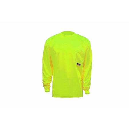 Hi-Vis Heavy Weight Sweatshirt, 100% Polyester, Class 3 Type R, Lime/Black, L MPN:7511-LG