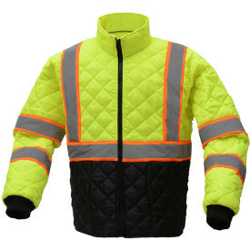 GSS Safety 8007 Quilted Jacket Class 3 Lime/Black XL 8007-XL