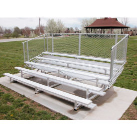Standard Series 5 Row Aluminum Bleacher 21' Long guardrail Single Footbaord Modified Deck NA-0521STD_CL