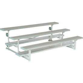 Standard Series 3 Row Aluminum Bleacher 24' Long Single Footboard NB-0324ASTD