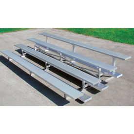 Low Rise Standard Series 4 Row Aluminum Bleacher 9' Long Single Footboard NB-0409ALRSTD