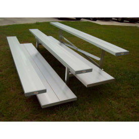 Standard Series 3 Row Tip N Roll Aluminum Bleacher 7-1/2' Long Single Footboard TR-0307.5STD